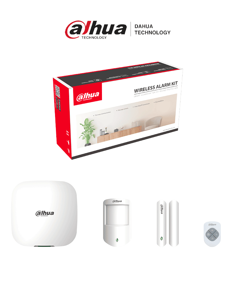 DAHUA DHI-ART-ARC3000H-03-W2 - Kit de Alarma Inalámbrico con Conexión Wifi y Ethernet / Monitoreo por APP / Incluye Panel WiFi Ethernet; Un Sensor de Movimiento; Un Contacto Magnético; Un Control Remoto/ DAHUA DHI-ART-ARC3000H-03-W2 - Kit de Alarma Inalámbrico con Conexión Wifi y Ethernet / Monitoreo por APP / Incluye Panel WiFi Ethernet; Un Sensor de Movimiento; Un Contacto Magnético; Un Control Remoto/